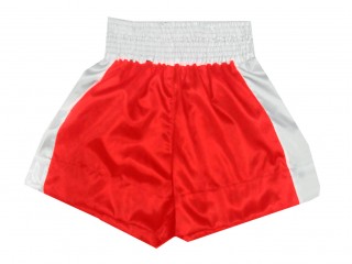 Classic Style Boxing Trunks, Boxing Shorts : KNBSH-301-Classic-Red
